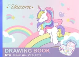 Joonistusplokk M&G A4 28 Sheets UNICORN 80g paper