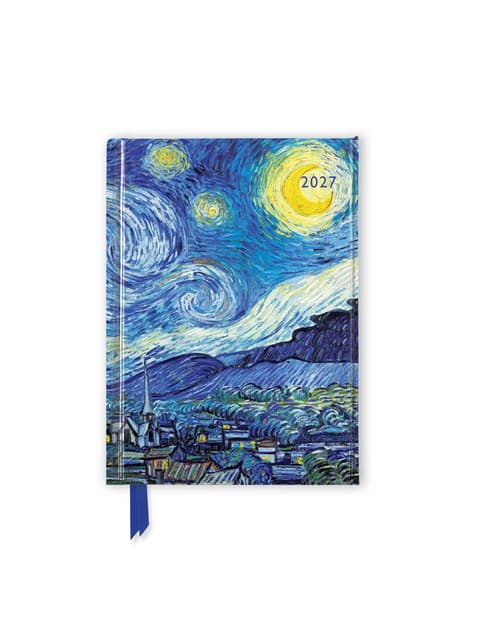 Kalendermärkmik Vincent van Gogh: The Starry Night 2027 Luxury Pocket Diary Planner - Week to View