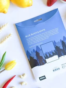 Köögirätik - Sini-must-valge