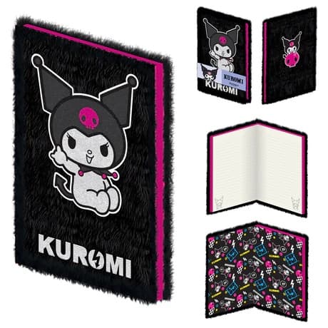 Märkmik KUROMI (ROCK OUT) PLUSH NOTEBOOK A5