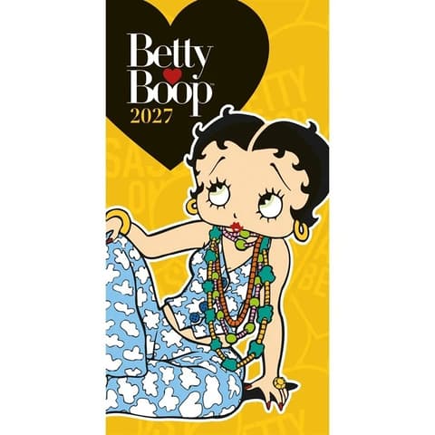2027 Kalendermärkmik Betty Boop Slim Diary