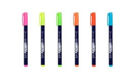 Tindipliiats Lettering Pen Fudenosuke, pintselotsaga, 6 värvi komplektis Tombow