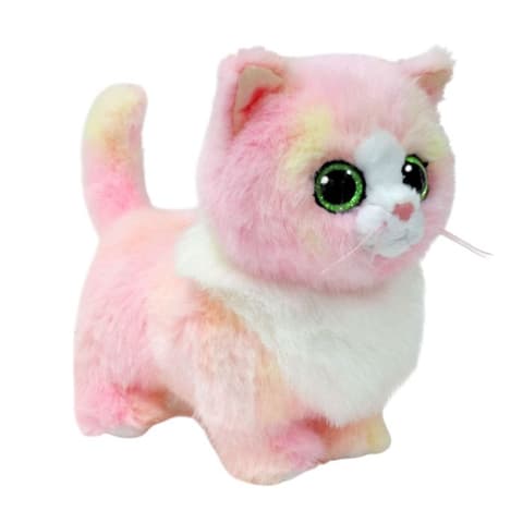 Pehme kaisuloom TY Beanie Boos kass roosa 15,5 cm