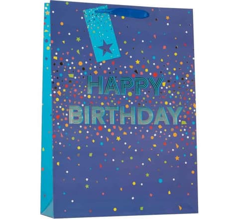 Kuku kinkekott Happy Birthday Blue XL