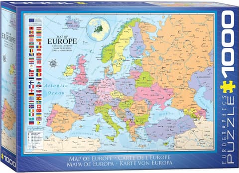 Pusle 1000 tk Map of Europe