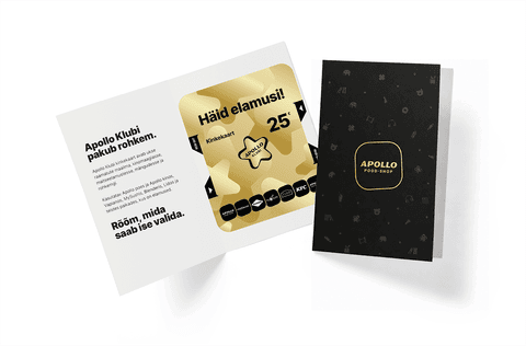 Apollo Klubi Kinkekaart 25 €, Apollo ümbrises
