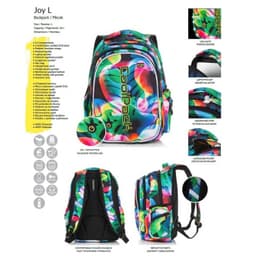 CoolPack seljakott Joy L LED, 26L - Rainbow Leaves
