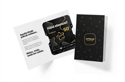 Apollo Klubi Kinkekaart 50 €, Apollo ümbrises