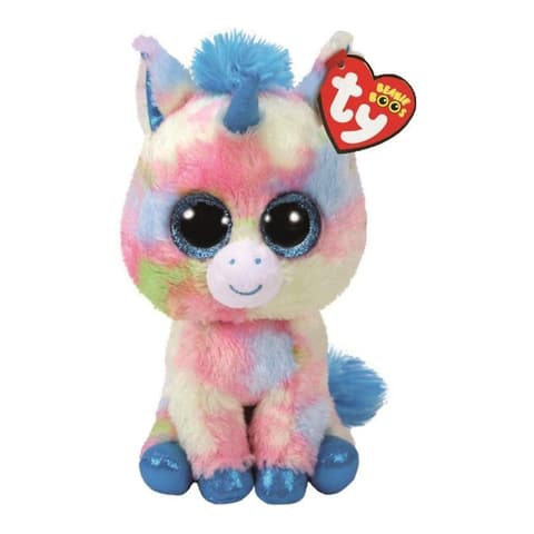 Pehme mänguloom TY BLITZ - blue unicorn 15,5 cm