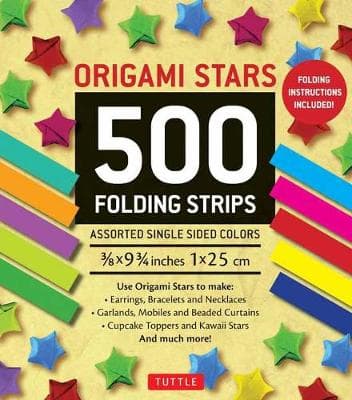 Origami Stars Papers 500 Paper Strips in Assorted Colors: 10 Colors - 500 Sheets - Easy Instructions for Origami Lucky Star