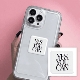 Kleebis 3D sticker "Yes you can"