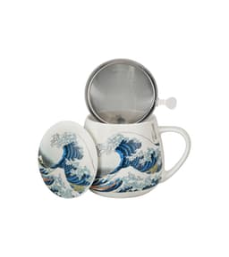 Teetass Barrel sõela ja kaanega THE GREAT WAVE -  K. Hokusai 430ml