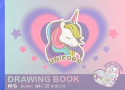 Joonistusplokk M&G A4 28 Sheets UNICORN 80g paper