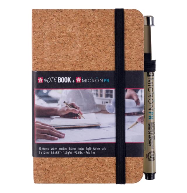 Märkmik Sakura Sketch 9x14cm valge lehega + must Pigma Micron PN Korgivärvi kaas