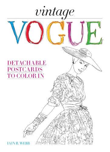 Vintage Vogue: Detachable postcards to colour in