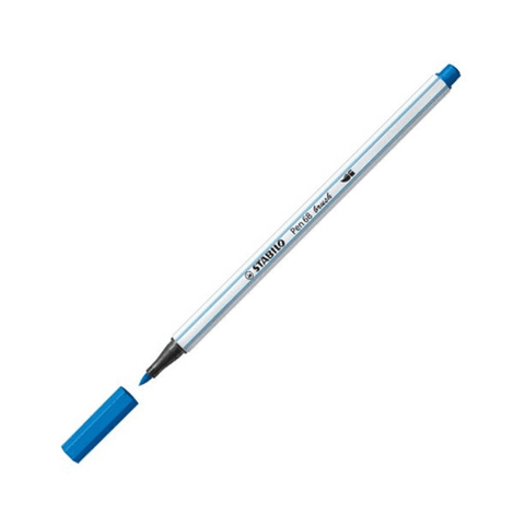 STABILO tindipliiats, Pen 68-41, pintselotsaga, helesinine