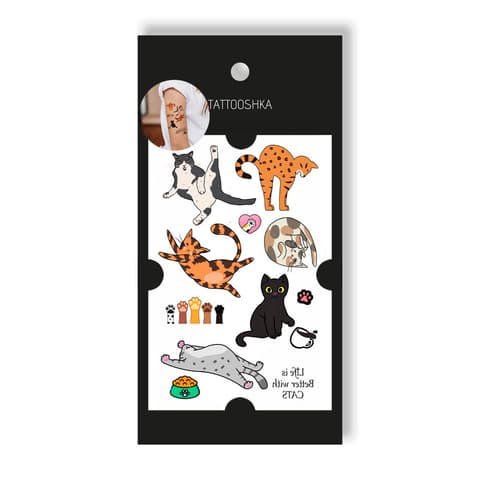 Ajutine tattoo TATTOOSHKA "Mini cats"