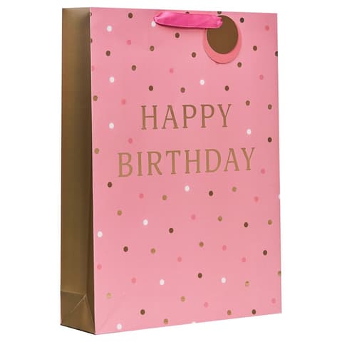 Happy Birthday Pink XL bag