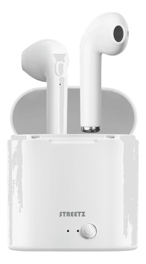 Streetz TWS-0008, true wireless bluetooth juhtmevabad kõrvaklapid, valge