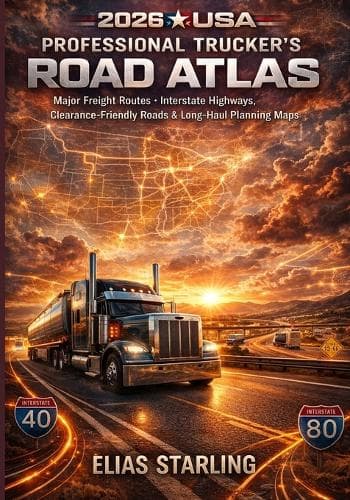 2026 USA Professional Trucker´s Road Atlas: Major Freight Routes, Interstate Highways, Clearance-Friendly Roads & Long-Haul Planning Maps