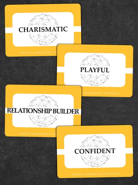 SUPERPOWERS STRENGTHS game, metaphor, and coaching cards
