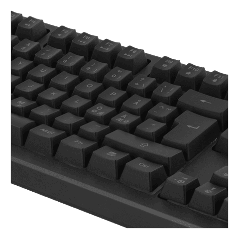 Klaviatuur mängurile Deltaco semimechanical, RGB, USB