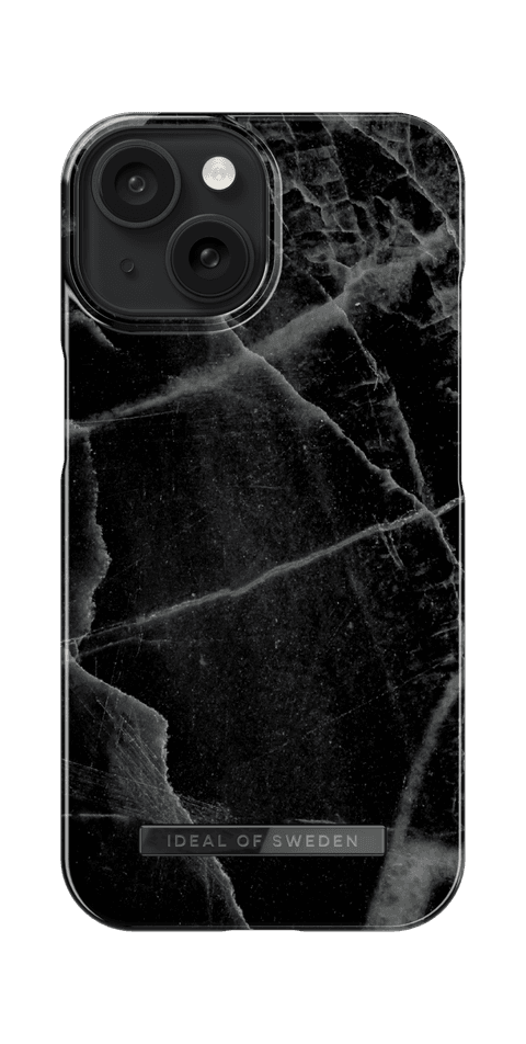 Fashion Case iPhone 15 - Black Thunder Marble