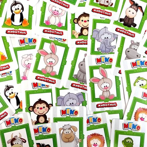 Карточная игра Мемо. Животные