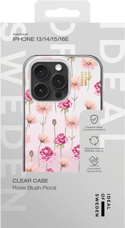 Mirror Case iPhone 13/14/15/16E - Rose Blush Floral
