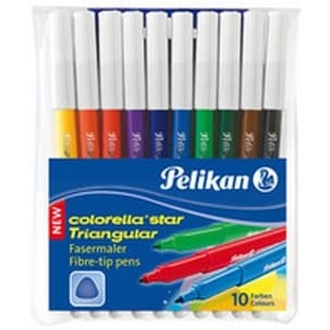 Pelikan viltpliiats, colorella star, kolmnurkne, 10 värvi