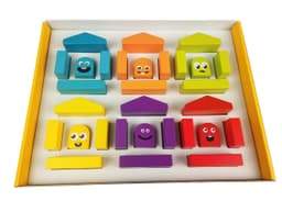 Cubika Puidust värvilised majad