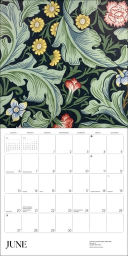 Seinakalender 2027 William Morris: Arts & Crafts Designs