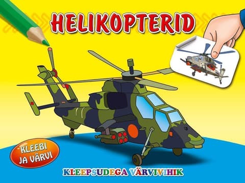 Helikopterid. Kleebi ja värvi