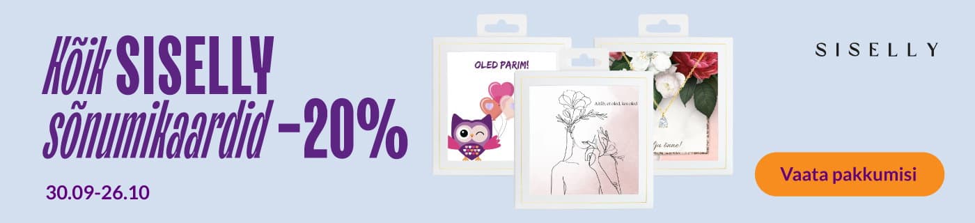 Kõik Siselly sõnumikaardid -20%! Kampaania periood 30.09-26.10