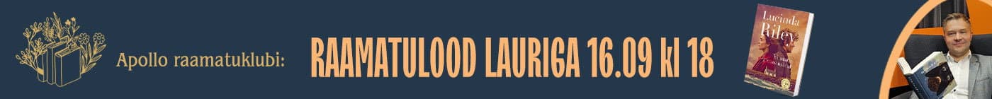 Apollo raamatuklubi: Raamatulood Lauriga Apollo Plaza raamatupoes 16. september kell 18