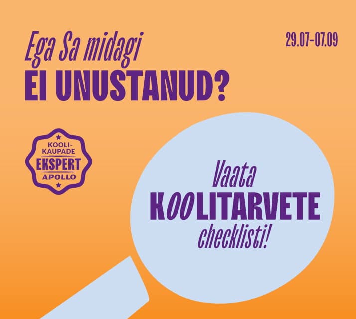 Vaata koolitarvete nimekirja