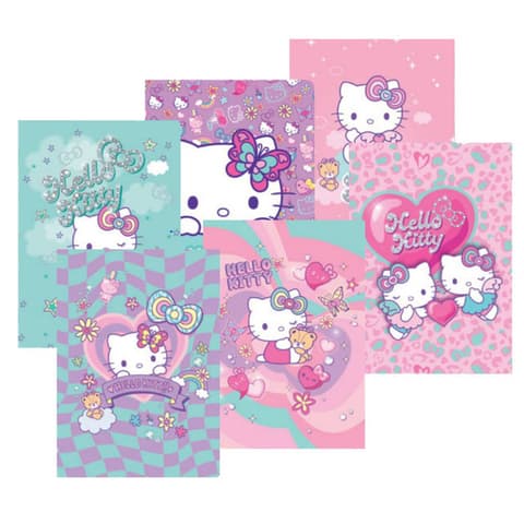 HELLO KITTY märkmik A6/32 koos 3D dekoratsiooniga, mix 6 disaini