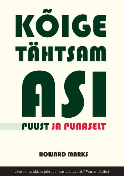 E-raamat: Kõige tähtsam asi puust ja punaselt