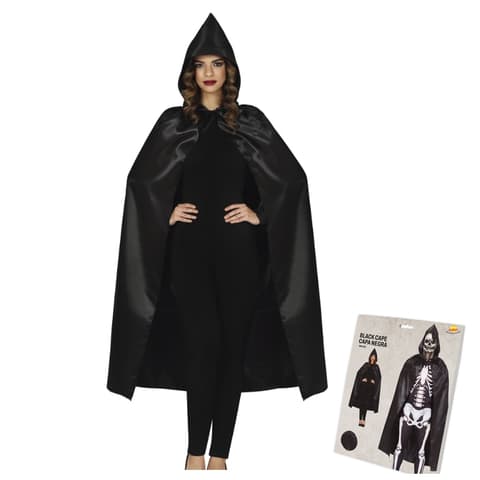 Guirca keep, must, kapuutsiga, 120 cm, Halloween