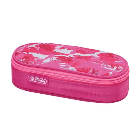 Herlitz pinal Airgo, kaanega - Camouflage Pink
